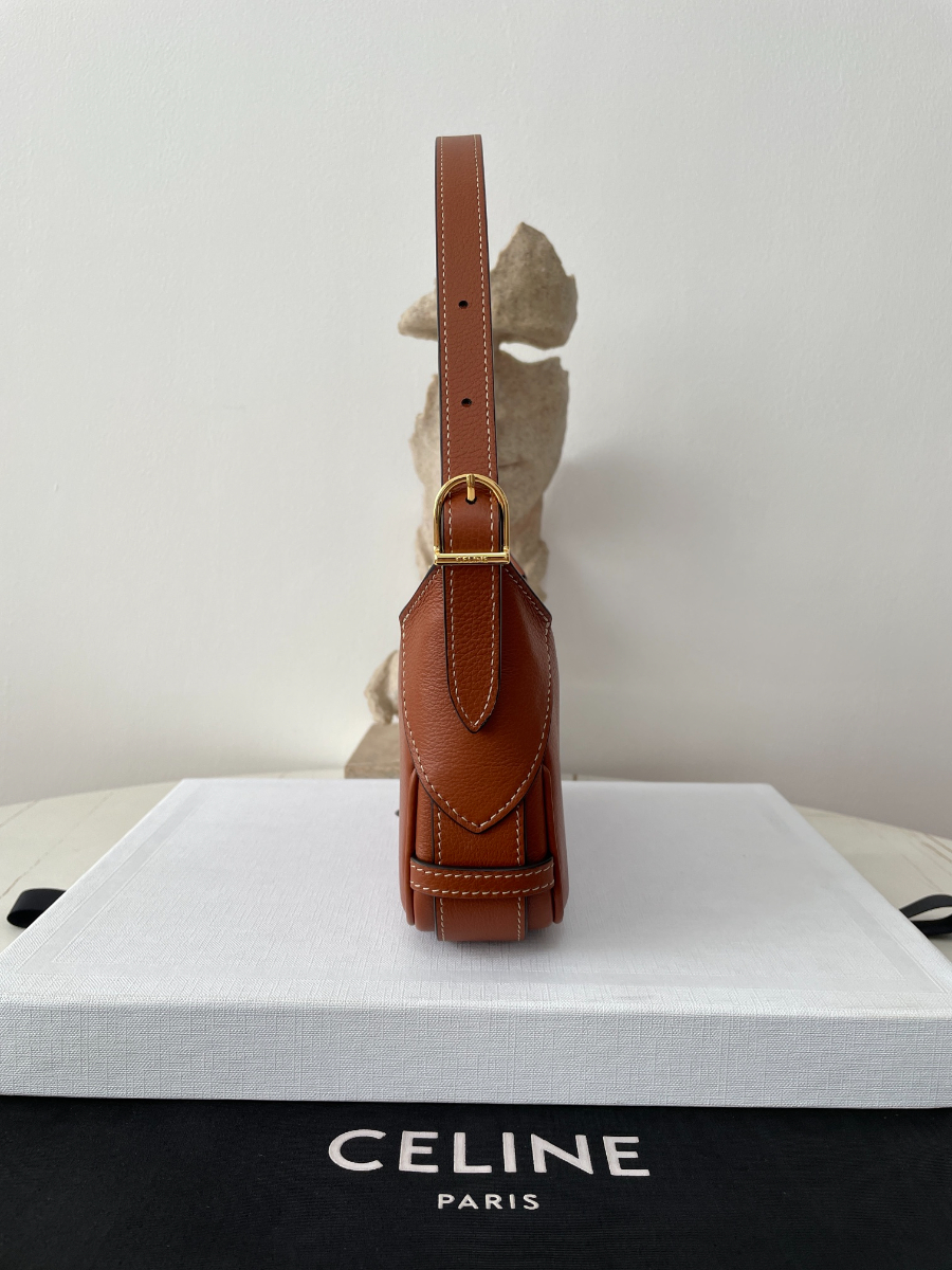 셀린느 소프트 로미 카프 숄더백 10K123 19145cm 브라운3.jpg