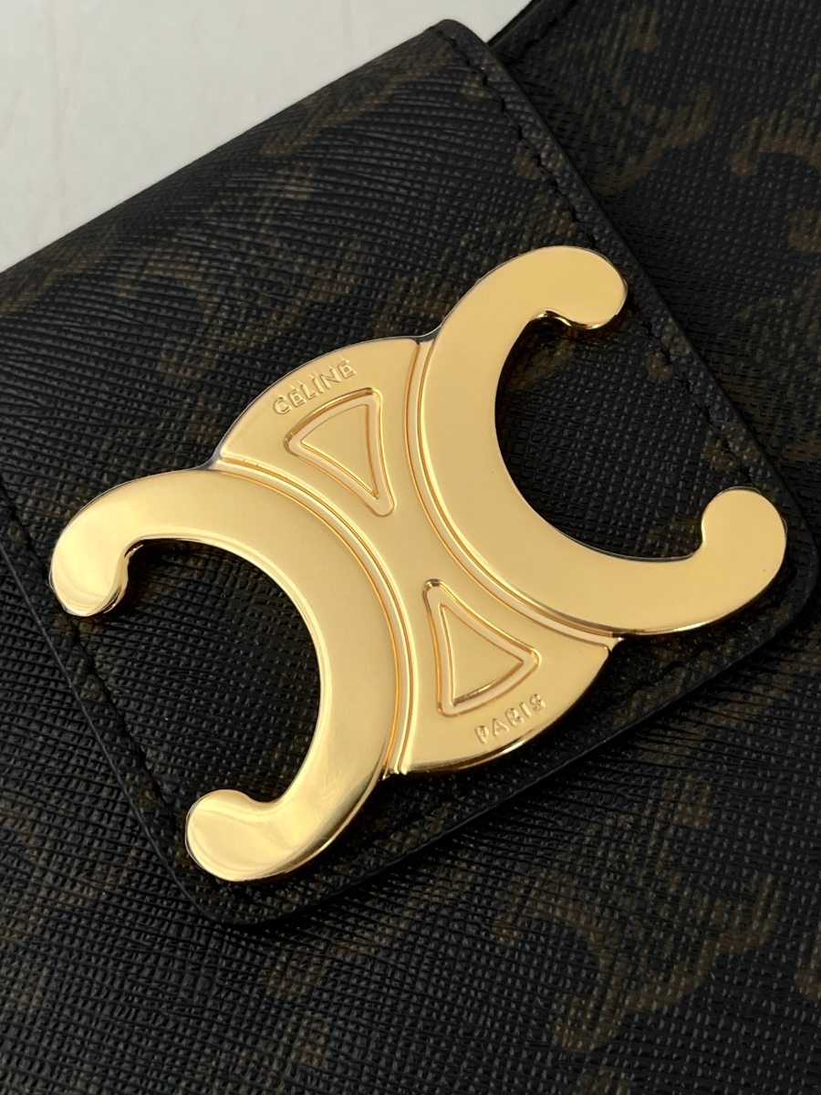 셀린느 아바 트리옹프 백 트리옹프 캔버스 카프스킨 탄 블랙 2313.56cm9.jpg