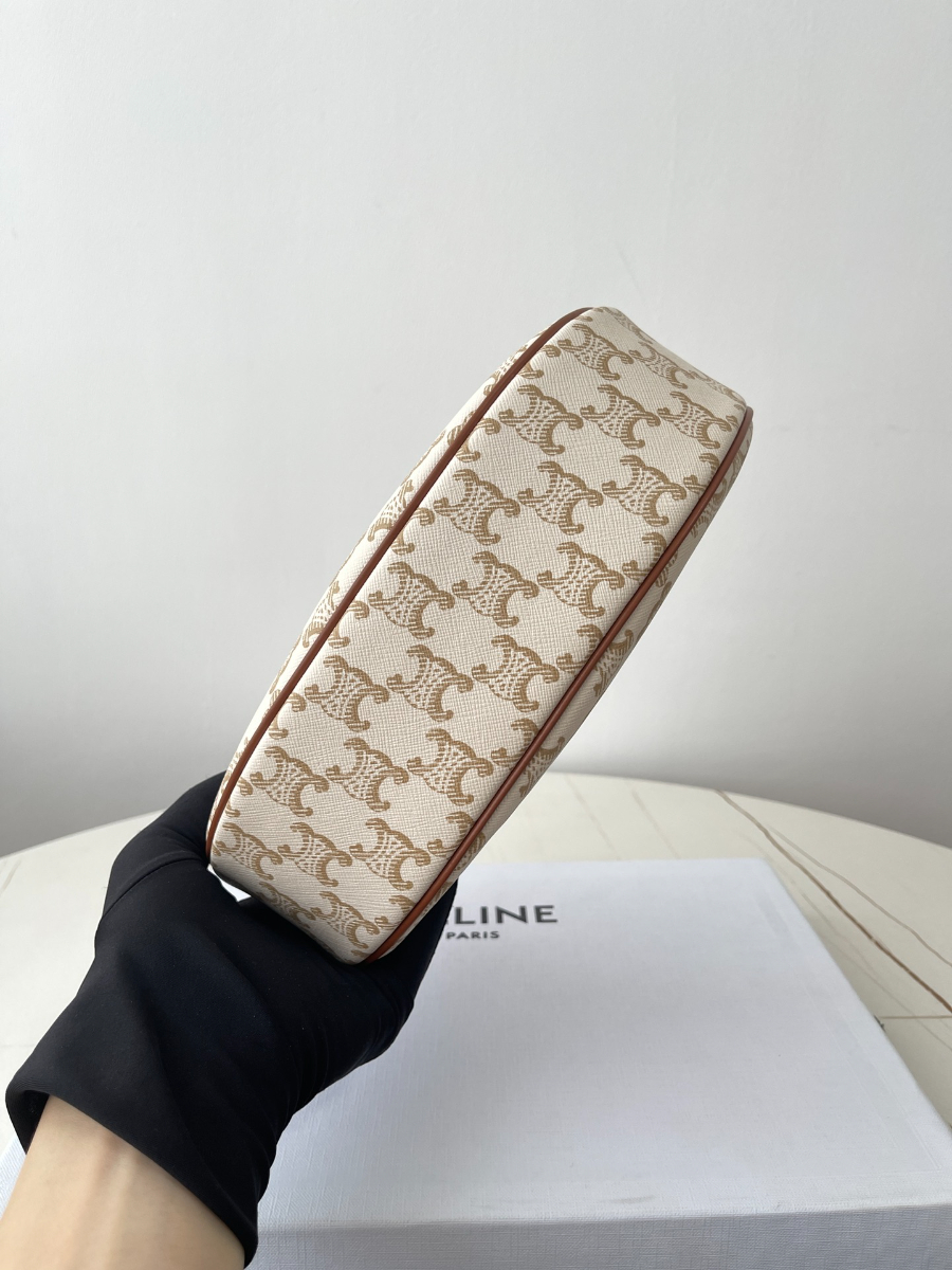 셀린느 아바 트리옹프 백 트리옹프 캔버스 카프스킨 탄 화이트 2313.56cm08.jpg