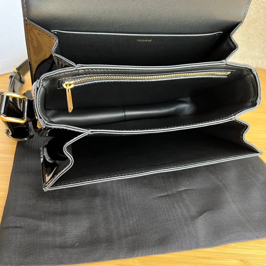 셀린느 에나멜 골드 로고 트리옹프백 미디엄 22.516.57.5cm5.jpg