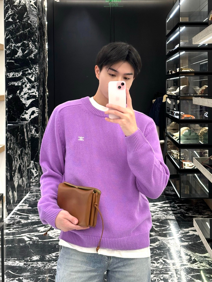 셀린느 트리오 플랩 부드러운 램스킨 10P862 22144cm 브라운01.jpg