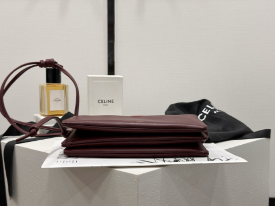 셀린느 트리오 플랩 부드러운 램스킨 10P862 22144cm 와인10.jpg