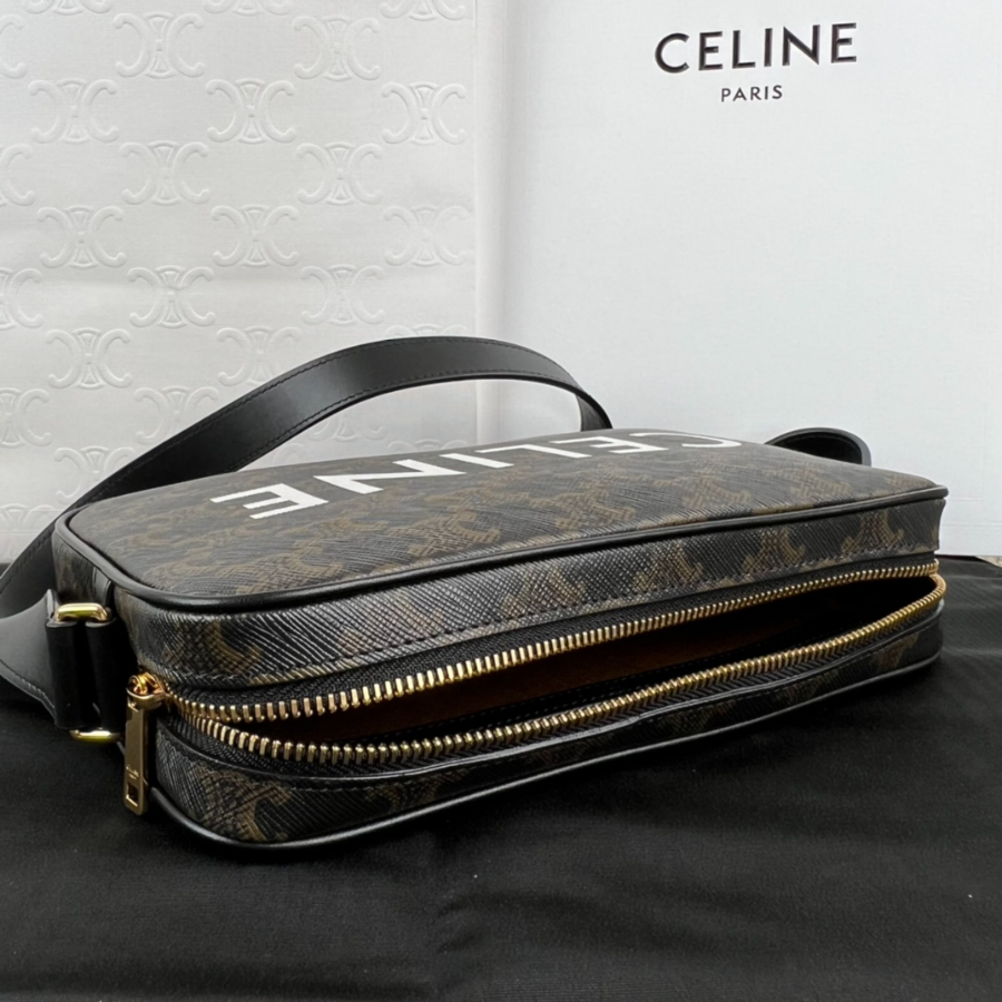 셀린느 트리옹프 캔버스 셀린느 프린트 미디움 메신저백 블랙 194502 2314.54cm05.jpg