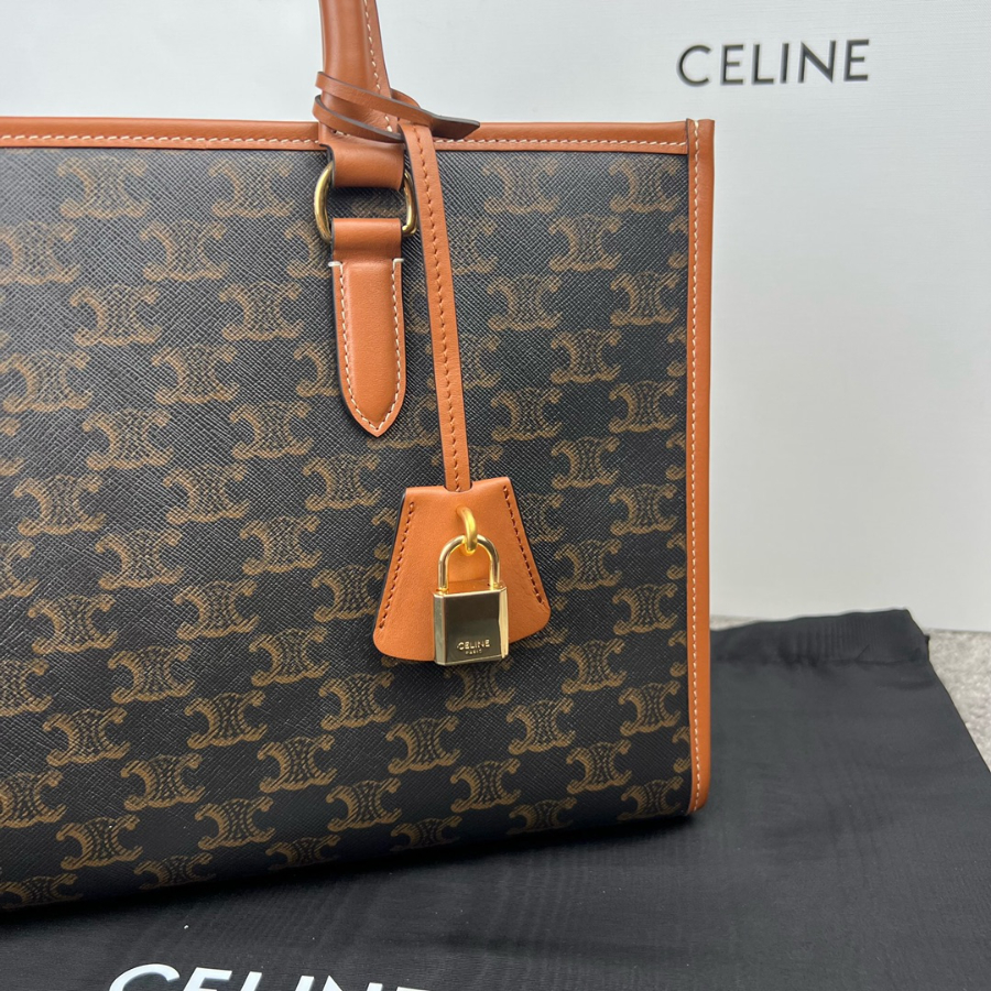 셀린느 트리옹프 캔버스 카프스킨 미니 호리존탈 카바스 탄 199742 35227cm6.jpg