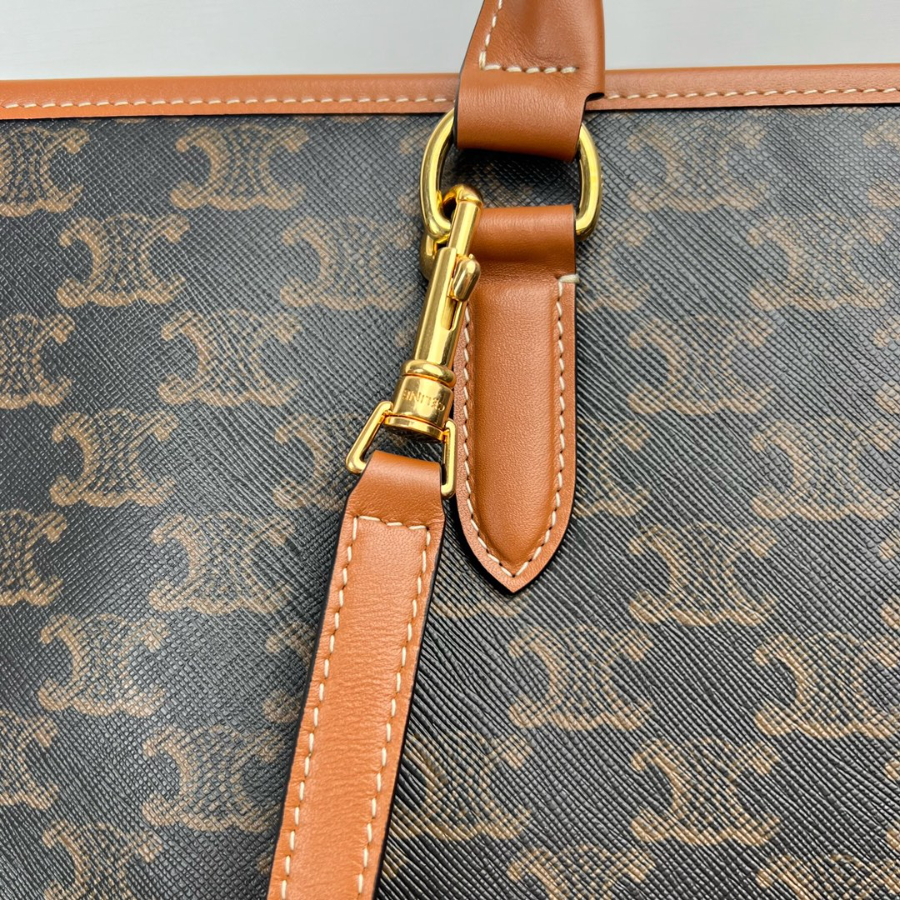 셀린느 트리옹프 캔버스 카프스킨 미니 호리존탈 카바스 탄 199742 35227cm7.jpg