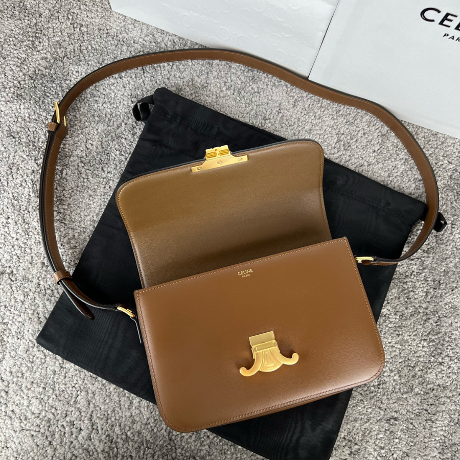 셀린느 틴 트리옹프 백 미디엄 22.516.57.5cm 다크 브라운4.jpg