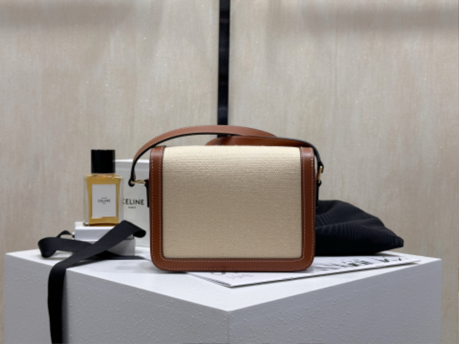 셀린느 틴 트리옹프 백 텍스타일 카프스킨 18.513.57cm 내추럴 탠 18888203.jpg