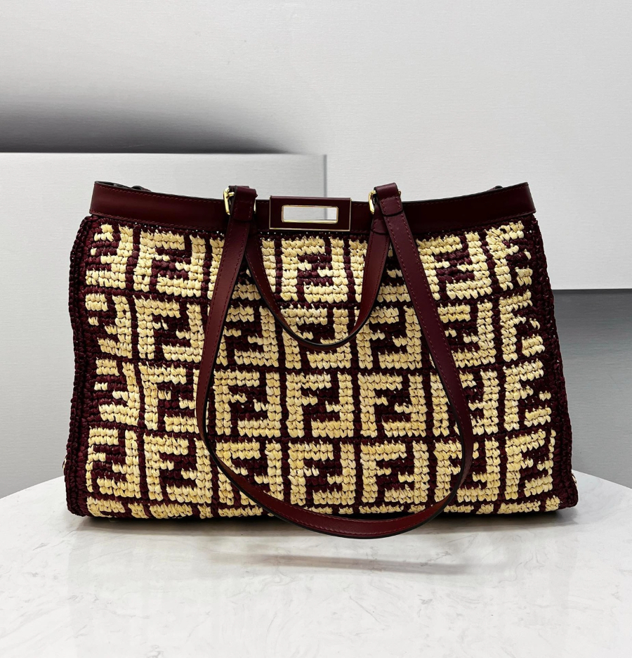 펜디피카부X토트백 다크레드베이지1.jpg